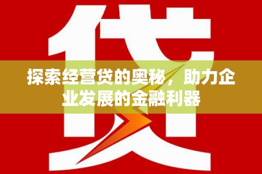 鲁山探索经营贷的奥秘，助力企业发展的金融利器